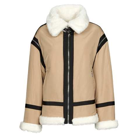 Karl Lagerfeld KLXCD UNISEX FAUX FUR BIKER Béžová