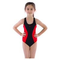 Dívčí jednodílné plavky Bibione II černo-červené