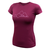 Sensor Coolmax tech dámské tričko krátký rukáv, Geo mountains