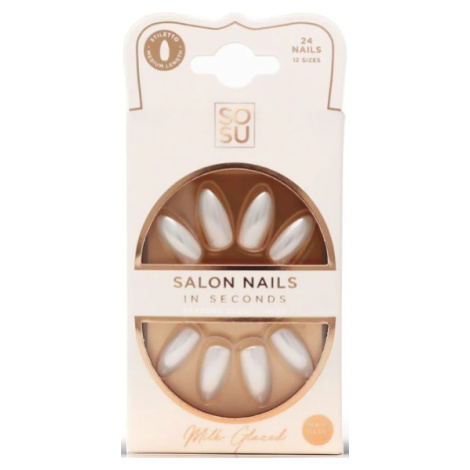 SOSU Cosmetics Umělé nehty Milk (Salon Nails) 24 ks