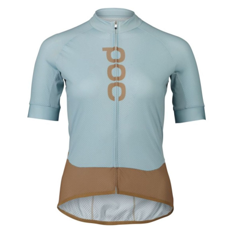 POC Cyklistický dres s krátkým rukávem - ESSENTIAL ROAD - modrá/hnědá