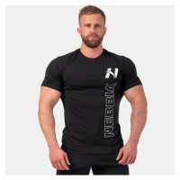 NEBBIA - Pánské tričko na cvičení Vertical Logo 293 (black) - NEBBIA
