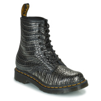 Dr. Martens 1460 Gunmetal Wild Croc Emboss Černá