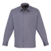 Premier Workwear Pánská košile s dlouhým rukávem PR200 Steel -ca. Pantone 6545
