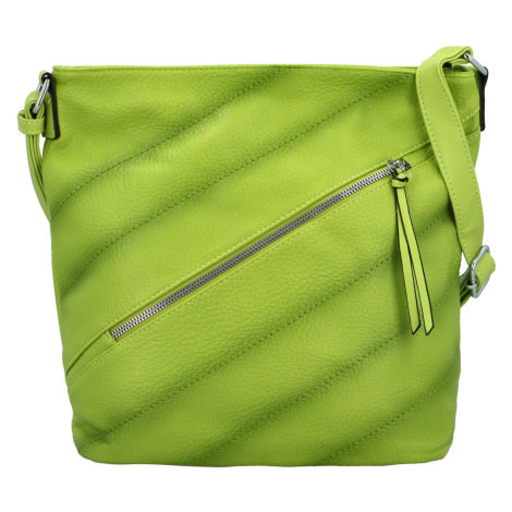 Trendy dámská koženková crossbody kabelka Ewoona, světle zelená Maria C.