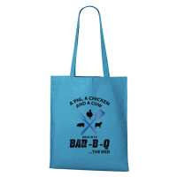 DOBRÝ TRIKO Bavlněná taška s potiskem BAR-B-Q Barva: Tyrkysová