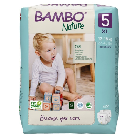 BAMBO Nature Pleny jednorázové 5 XL (12-18 kg) 22 ks