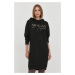 Bavlněné šaty Armani Exchange černá barva, mini