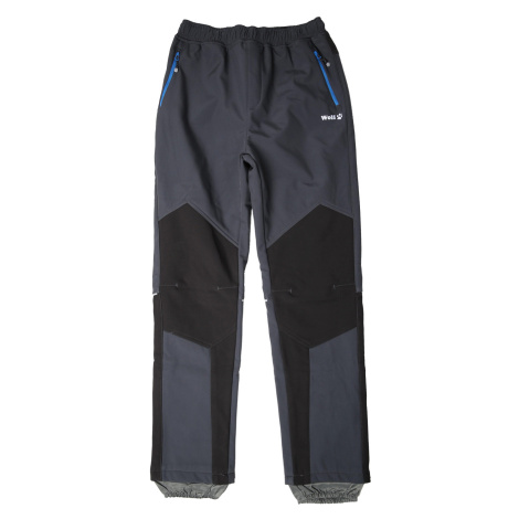 Chlapecké softshellové kalhoty, zateplené - Wolf B2297, šedá/ černá kolena Barva: Šedá