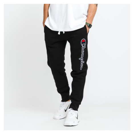 Champion Organic Cotton Rib Cuff Pants černé