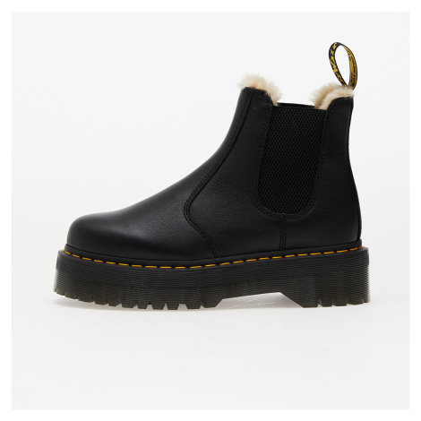 Dr. Martens 2976 Quad Fur Lined Platform Chelsea Boots Black Pisa Dr Martens