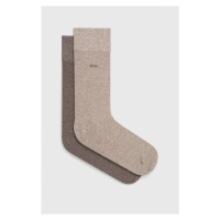 Ponožky Calvin Klein 2-pack pánské, hnědá barva
