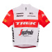 SANTINI Cyklistický dres s krátkým rukávem - TREK 2023 KIDS - bílá/červená