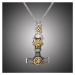 Daniel Dawson Pánský náhrdelník Thórovo kladivo - MJOLNIR, pradávná runa NH1184-WJ-602 Zlatá 60 