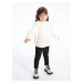 LC Waikiki Crew Neck Long Sleeve Baby Girl Sweatshirt and Tights 2-Piece Set