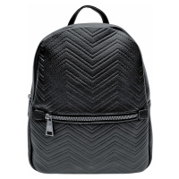 Černý dámský batoh s moderním vzorem