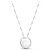 JwL Luxury Pearls Něžný náhrdelník se zirkony a pravou perlou JL0833 (řetízek, přívěsek)