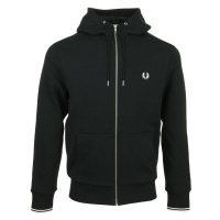 Fred Perry Hooded Zip through Sweatshirt Černá