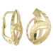 GEMMAX Jewelry Originální zlaté ručně porývané náušnice GLECN-05581
