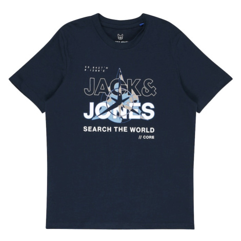 Jack & Jones Junior Tričko námořnická modř / světlemodrá / režná / bílá