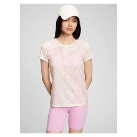 Růžové batikované tričko GAP