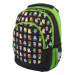 Školní batoh Minecraft zeleno černý