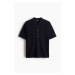 H & M - Košile z ažurového úpletu Regular Fit - modrá