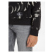 Černá klučičí vzorovaná mikina s kapucí Calvin Klein Jeans
