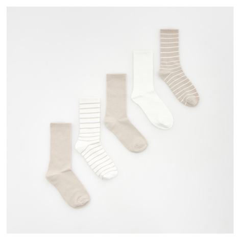Reserved - 5 balení ponožek - Hnědá