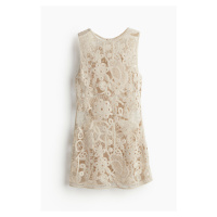 H & M - Plážové šaty háčkovaný vzhled - béžová