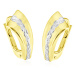GEMMAX Jewelry Elegantní zlaté náušnice s diamantovým brusem GLECN-40161