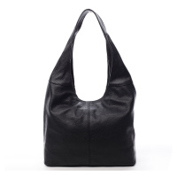Velká dámská kožená kabelka Hayley černá