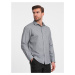 Men's shirt with pocket REGULAR FIT - grey melange V3 OM-SHCS-0148