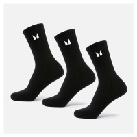 MP Unisex Crew Ponožky (3 páry v balení) – Černé