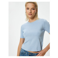 Koton Short Sleeve Knitwear Sweater Crew Neck