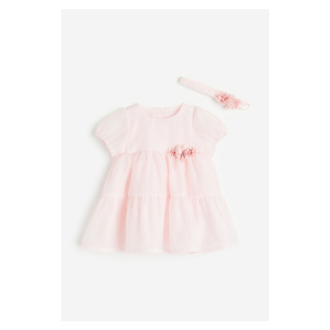 H & M - Šaty's doplňkem - růžová H&M