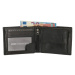 Hide & Stitches Černá pánská kožená peněženka "Static"