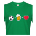 Pánské tričko s potiskem Fotbal, pivo, láska - ideální dárek pro pivaře