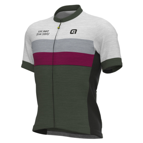 ALÉ Cyklistický dres s krátkým rukávem - OFF ROAD - GRAVEL CHAOS - šedá