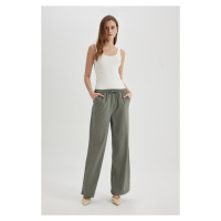 DEFACTO Wide Leg High Waist Standard Length Trousers