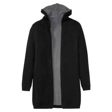 Pletený kabátek s kapucí, z bavlny Bonprix