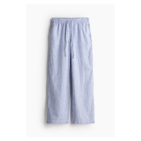 H & M - Kalhoty z lněné směsi - modrá H&M