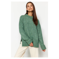 Trendyol Mint Soft Textured Thick Crewneck Knitwear Sweater