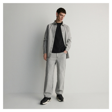 Šedé pánské džíny loose