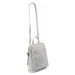 Dámský kožený batoh MiaMore 01-044 světle šedý