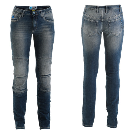 PMJ Florida MID Dámské moto jeansy modrá PMJ Promo Jeans