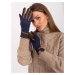 Elegantní dámské rukavice v tmavě modré barvě