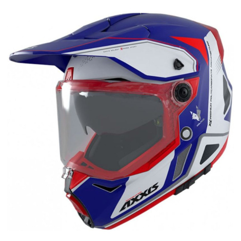 AXXIS Enduro helma AXXIS WOLF DS roadrunner C7 - matná modrá