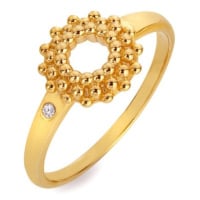 Hot Diamonds Krásný pozlacený prsten s diamantem Jac Jossa Soul DR279 56 mm