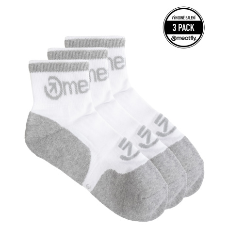Ponožky Meatfly Middle Triple pack, bílá